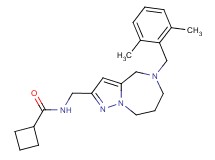 N-{[5-(2,6-dimethylbenzyl)-5,6,7,8-tetrahydro-4H-pyrazolo[1,5-a][1,4]diazepin-2-yl]methyl}cyclobutanecarboxamide