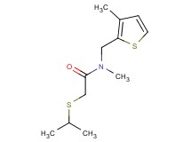 2-(isopropylthio)-N-methyl-N-[(3-methyl-2-thienyl)methyl]acetamide