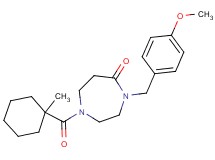 4-(4-methoxybenzyl)-1-[(1-methylcyclohexyl)carbonyl]-1,4-diazepan-5-one