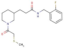 N-(2-fluorobenzyl)-3-{1-[(methylthio)acetyl]-3-piperidinyl}propanamide