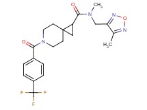 N-methyl-N-[(4-methyl-1,2,5-oxadiazol-3-yl)methyl]-6-[4-(trifluoromethyl)benzoyl]-6-azaspiro[2.5]octane-1-carboxamide