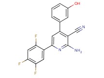 2-amino-4-(3-hydroxyphenyl)-6-(2,4,5-trifluorophenyl)nicotinonitrile