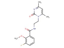N-[2-(4,6-dimethyl-2-oxopyrimidin-1(2H)-yl)ethyl]-3-fluoro-2-methoxybenzamide