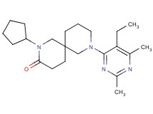 2-cyclopentyl-8-(5-ethyl-2,6-dimethyl-4-pyrimidinyl)-2,8-diazaspiro[5.5]undecan-3-one