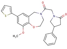 1-{2-[9-methoxy-7-(2-thienyl)-2,3-dihydro-1,4-benzoxazepin-4(5H)-yl]-2-oxoethyl}-4-phenyl-2-pyrrolidinone