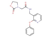 2-(2-oxo-1,3-oxazolidin-3-yl)-N-[(2-phenoxy-3-pyridinyl)methyl]acetamide