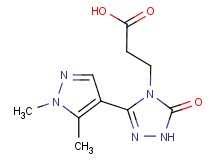 3-[3-(1,5-dimethyl-1H-pyrazol-4-yl)-5-oxo-1,5-dihydro-4H-1,2,4-triazol-4-yl]propanoic acid