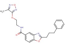 N-{2-[(4-methyl-1,2,5-oxadiazol-3-yl)oxy]ethyl}-2-(3-phenylpropyl)-1,3-benzoxazole-5-carboxamide