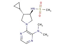 N-{(3R*,4S*)-4-cyclopropyl-1-[3-(dimethylamino)-2-pyrazinyl]-3-pyrrolidinyl}methanesulfonamide