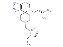 1'-[(1-ethyl-1H-imidazol-2-yl)methyl]-5-(3-methylbut-2-en-1-yl)-1,5,6,7-tetrahydrospiro[imidazo[4,5-c]pyridine-4,4'-piperidine]