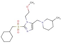 1-{[2-[(cyclohexylmethyl)sulfonyl]-1-(2-methoxyethyl)-1H-imidazol-5-yl]methyl}-3-methylpiperidine