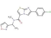 6-(4-chlorophenyl)-N-[1-(3-isoxazolyl)ethyl]-N-methylimidazo[2,1-b][1,3]thiazole-3-carboxamide