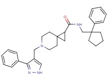 N-[(1-phenylcyclopentyl)methyl]-6-[(3-phenyl-1H-pyrazol-4-yl)methyl]-6-azaspiro[2.5]octane-1-carboxamide