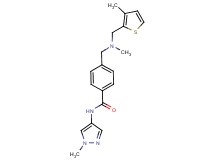 4-({methyl[(3-methyl-2-thienyl)methyl]amino}methyl)-N-(1-methyl-1H-pyrazol-4-yl)benzamide