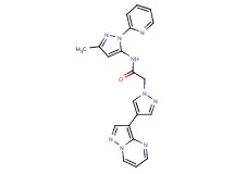 N-(3-methyl-1-pyridin-2-yl-1H-pyrazol-5-yl)-2-(4-pyrazolo[1,5-a]pyrimidin-3-yl-1H-pyrazol-1-yl)acetamide
