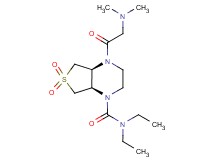(4aS*,7aR*)-4-(N,N-dimethylglycyl)-N,N-diethylhexahydrothieno[3,4-b]pyrazine-1(2H)-carboxamide 6,6-dioxide