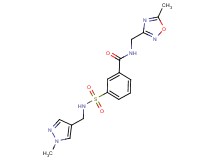 N-[(5-methyl-1,2,4-oxadiazol-3-yl)methyl]-3-({[(1-methyl-1H-pyrazol-4-yl)methyl]amino}sulfonyl)benzamide