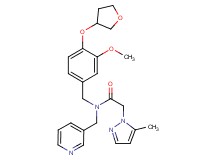 N-[3-methoxy-4-(tetrahydro-3-furanyloxy)benzyl]-2-(5-methyl-1H-pyrazol-1-yl)-N-(3-pyridinylmethyl)acetamide