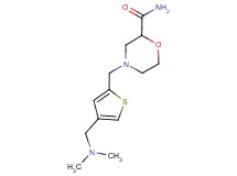 4-({4-[(dimethylamino)methyl]-2-thienyl}methyl)morpholine-2-carboxamide