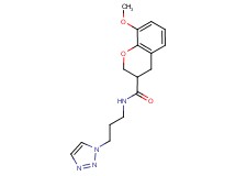 8-methoxy-N-[3-(1H-1,2,3-triazol-1-yl)propyl]-3-chromanecarboxamide