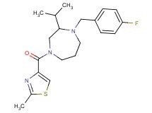 1-(4-fluorobenzyl)-2-isopropyl-4-[(2-methyl-1,3-thiazol-4-yl)carbonyl]-1,4-diazepane