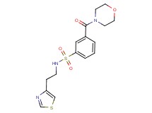 3-(morpholin-4-ylcarbonyl)-N-[2-(1,3-thiazol-4-yl)ethyl]benzenesulfonamide