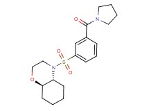 (4aR*,8aR*)-4-{[3-(pyrrolidin-1-ylcarbonyl)phenyl]sulfonyl}octahydro-2H-1,4-benzoxazine