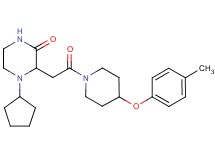 4-cyclopentyl-3-{2-[4-(4-methylphenoxy)-1-piperidinyl]-2-oxoethyl}-2-piperazinone
