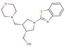 [(3R*,4R*)-1-(1,3-benzothiazol-2-yl)-4-(morpholin-4-ylmethyl)pyrrolidin-3-yl]methanol