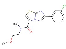 6-(3-chlorophenyl)-N-(2-methoxyethyl)-N-methylimidazo[2,1-b][1,3]thiazole-3-carboxamide