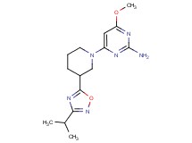 4-[3-(3-isopropyl-1,2,4-oxadiazol-5-yl)-1-piperidinyl]-6-methoxy-2-pyrimidinamine