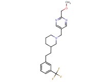 2-(methoxymethyl)-5-[(3-{2-[3-(trifluoromethyl)phenyl]ethyl}-1-piperidinyl)methyl]pyrimidine