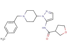 N-{1-[1-(4-methylbenzyl)-4-piperidinyl]-1H-pyrazol-5-yl}tetrahydro-3-furancarboxamide