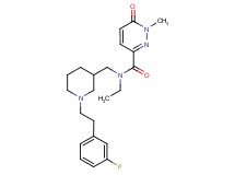 N-ethyl-N-({1-[2-(3-fluorophenyl)ethyl]-3-piperidinyl}methyl)-1-methyl-6-oxo-1,6-dihydro-3-pyridazinecarboxamide