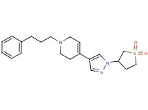 4-[1-(1,1-dioxidotetrahydro-3-thienyl)-1H-pyrazol-4-yl]-1-(3-phenylpropyl)-1,2,3,6-tetrahydropyridine