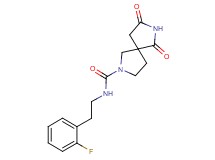 N-[2-(2-fluorophenyl)ethyl]-6,8-dioxo-2,7-diazaspiro[4.4]nonane-2-carboxamide