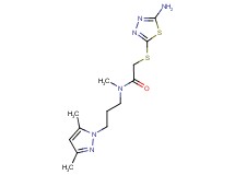 2-[(5-amino-1,3,4-thiadiazol-2-yl)thio]-N-[3-(3,5-dimethyl-1H-pyrazol-1-yl)propyl]-N-methylacetamide