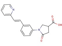 5-oxo-1-{3-[(E)-2-pyridin-2-ylvinyl]phenyl}pyrrolidine-3-carboxylic acid