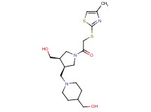 {1-[((3R*,4R*)-4-(hydroxymethyl)-1-{[(4-methyl-1,3-thiazol-2-yl)thio]acetyl}pyrrolidin-3-yl)methyl]piperidin-4-yl}methanol