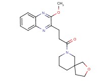 2-methoxy-3-[3-(2-oxa-7-azaspiro[4.5]dec-7-yl)-3-oxopropyl]quinoxaline