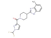 2-(1-{[1-(difluoromethyl)-1H-pyrazol-3-yl]carbonyl}-4-piperidinyl)-4-methyl-1H-benzimidazole