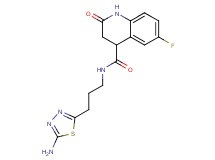 N-[3-(5-amino-1,3,4-thiadiazol-2-yl)propyl]-6-fluoro-2-oxo-1,2,3,4-tetrahydro-4-quinolinecarboxamide