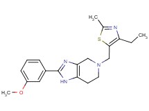 5-[(4-ethyl-2-methyl-1,3-thiazol-5-yl)methyl]-2-(3-methoxyphenyl)-4,5,6,7-tetrahydro-1H-imidazo[4,5-c]pyridine