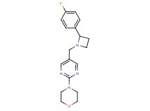 4-(5-{[2-(4-fluorophenyl)azetidin-1-yl]methyl}pyrimidin-2-yl)morpholine