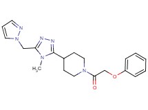 4-[4-methyl-5-(1H-pyrazol-1-ylmethyl)-4H-1,2,4-triazol-3-yl]-1-(phenoxyacetyl)piperidine