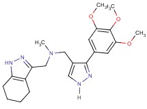 N-methyl-1-(4,5,6,7-tetrahydro-1H-indazol-3-yl)-N-{[3-(3,4,5-trimethoxyphenyl)-1H-pyrazol-4-yl]methyl}methanamine