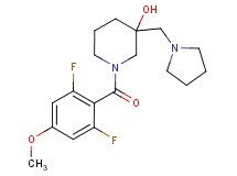 1-(2,6-difluoro-4-methoxybenzoyl)-3-(pyrrolidin-1-ylmethyl)piperidin-3-ol