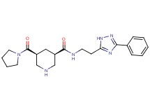 (3R*,5S*)-N-[2-(3-phenyl-1H-1,2,4-triazol-5-yl)ethyl]-5-(pyrrolidin-1-ylcarbonyl)piperidine-3-carboxamide