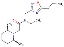 2-[(2R*,6S*)-2,6-dimethylpiperidin-1-yl]-N-ethyl-N-[(5-propyl-1,2,4-oxadiazol-3-yl)methyl]acetamide