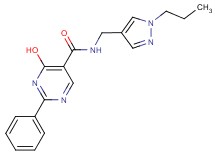 4-hydroxy-2-phenyl-N-[(1-propyl-1H-pyrazol-4-yl)methyl]pyrimidine-5-carboxamide